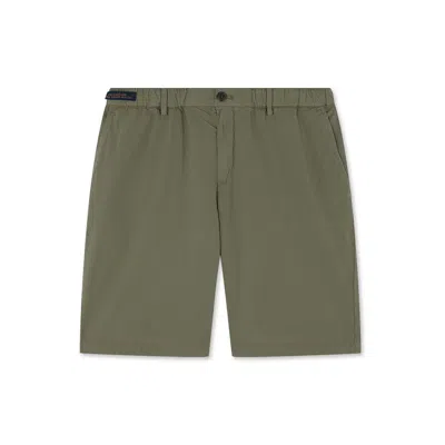 Paul & Shark Bermuda In Cotone Ultralight Popeline Con Coulisse In Oliva