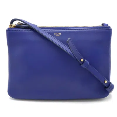 Pre-owned Celine Blue Leather Pochette Shoulder Bag ()