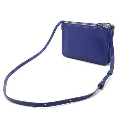 Pre-owned Celine Blue Leather Pochette Shoulder Bag ()
