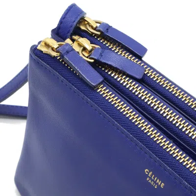 Pre-owned Celine Blue Leather Pochette Shoulder Bag ()