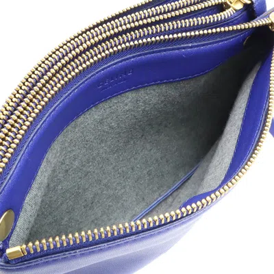 Pre-owned Celine Blue Leather Pochette Shoulder Bag ()