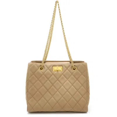 Pre-owned Chanel Beige Caviar Leather Shoulder Bag Tote Bag ()