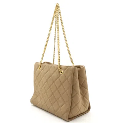 Pre-owned Chanel Beige Caviar Leather Shoulder Bag Tote Bag ()