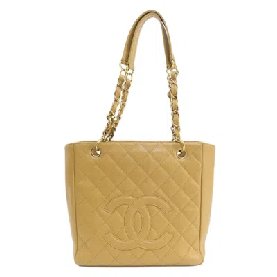 Pre-owned Chanel Beige Caviar Leather Tote Bag ()