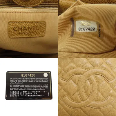 Pre-owned Chanel Beige Caviar Leather Tote Bag ()