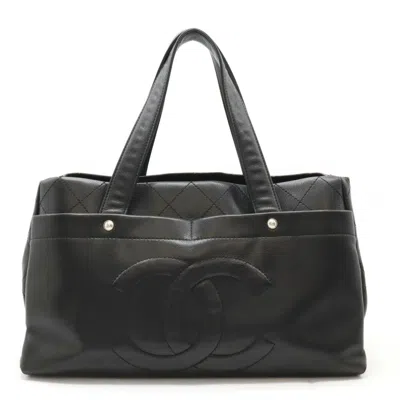 Pre-owned Chanel Black Caviar Leather Tote Bag ()