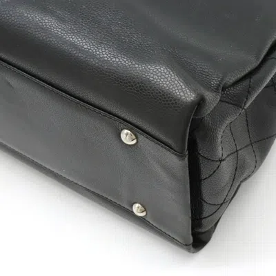 Pre-owned Chanel Black Caviar Leather Tote Bag ()