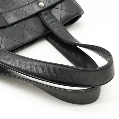 Pre-owned Chanel Black Caviar Leather Tote Bag ()