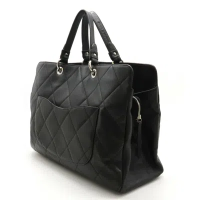 Pre-owned Chanel Black Caviar Leather Tote Bag ()