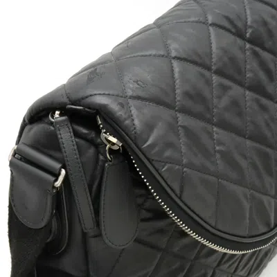 Pre-owned Chanel Black Leather Nylon Shoulder Bag ()