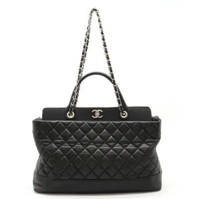 Pre-owned Chanel Black Leather Shoulder Bag Tote Bag ()