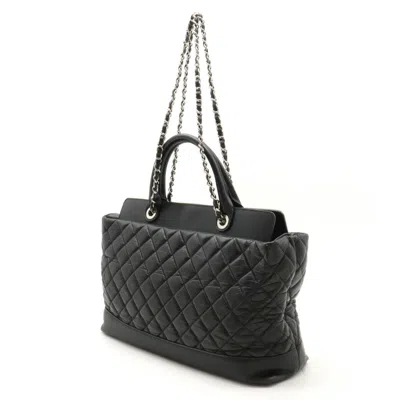 Pre-owned Chanel Black Leather Shoulder Bag Tote Bag ()