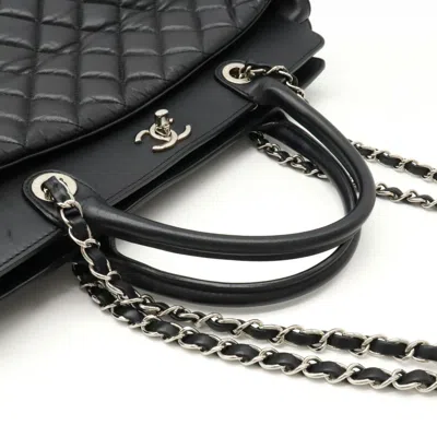 Pre-owned Chanel Black Leather Shoulder Bag Tote Bag ()