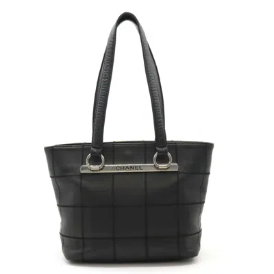 Pre-owned Chanel Black Leather Tote Bag ()
