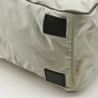 Pre-owned Chanel Black Silver Nylon Shoulder Bag () In Black, Silver