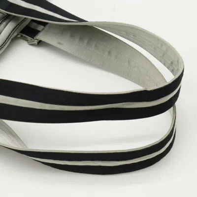 Pre-owned Chanel Black Silver Nylon Shoulder Bag () In Black, Silver