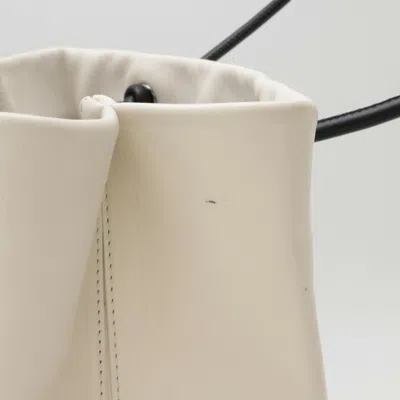Pre-owned Chanel Black White Leather Shoulder Bag Tote Bag () In Black, White