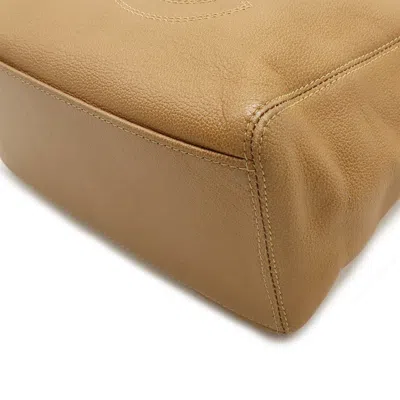 Pre-owned Chanel Camel Leather Shoulder Bag Tote Bag ()