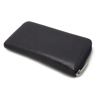 Pre-owned Chanel Dark Purple Caviar Leather Long Wallet (bi-fold) ()