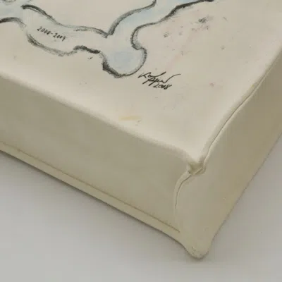 Pre-owned Chanel Ivory Canvas Shoulder Bag Tote Bag ()