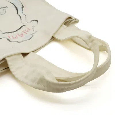 Pre-owned Chanel Ivory Canvas Shoulder Bag Tote Bag ()