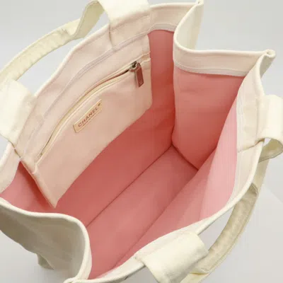 Pre-owned Chanel Ivory Canvas Shoulder Bag Tote Bag ()