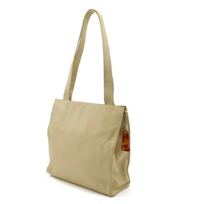 Pre-owned Chanel Light Beige Leather Tote Bag ()