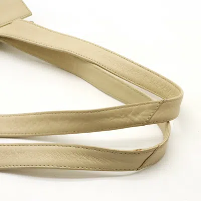 Pre-owned Chanel Light Beige Leather Tote Bag ()