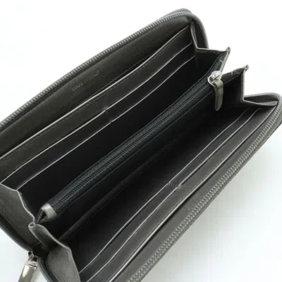 Pre-owned Chanel Metallic Gray Caviar Leather Long Wallet (bi-fold) ()