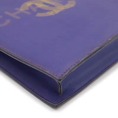 Pre-owned Chanel Purple Vinyl Shoulder Bag ()