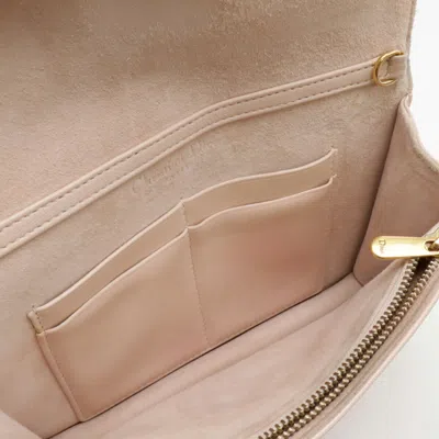 Pre-owned Dior Christian  Baby Pink Leather Clutch Bag ()