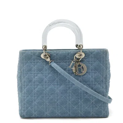 Pre-owned Dior Christian  Clear Light Blue Denim Plastic Handbag Shoulder Bag () In Clear, Light Blue