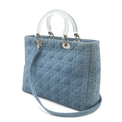 Pre-owned Dior Christian  Clear Light Blue Denim Plastic Handbag Shoulder Bag () In Clear, Light Blue