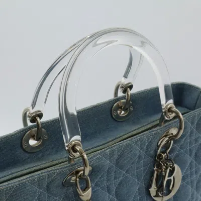 Pre-owned Dior Christian  Clear Light Blue Denim Plastic Handbag Shoulder Bag () In Clear, Light Blue