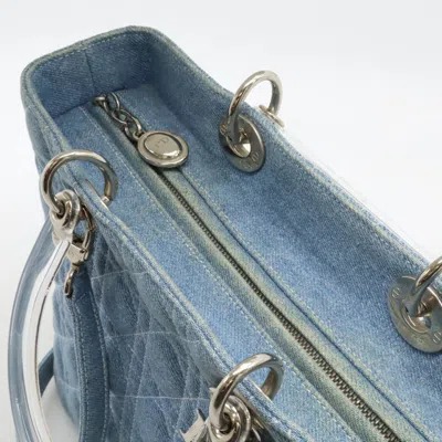 Pre-owned Dior Christian  Clear Light Blue Denim Plastic Handbag Shoulder Bag () In Clear, Light Blue