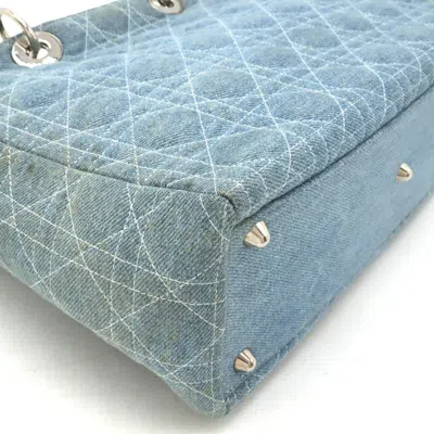 Pre-owned Dior Christian  Lady  Clear Light Blue Denim Plastic Handbag Shoulder Bag () In Clear, Light Blue