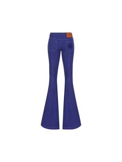 Etro Pegaso-embroidered Trousers In Multicolor