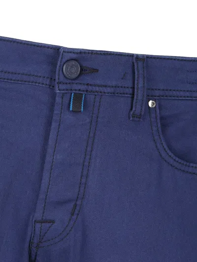 Jacob Cohen Bard Logo Patch Slim-fit Jeans In Blue