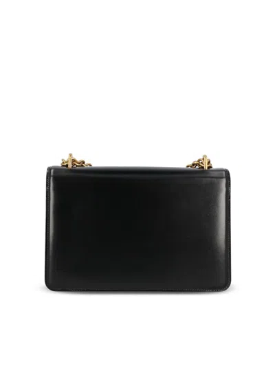Valentino Garavani Garavani Vain Shoulder Bag In Shiny Calfskin Woman Black Uni In Black