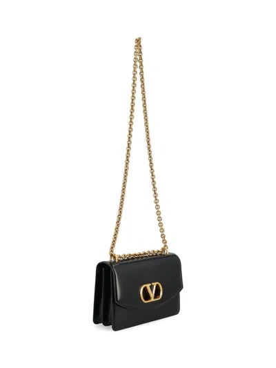 Valentino Garavani Garavani Vain Shoulder Bag In Shiny Calfskin Woman Black Uni In Black