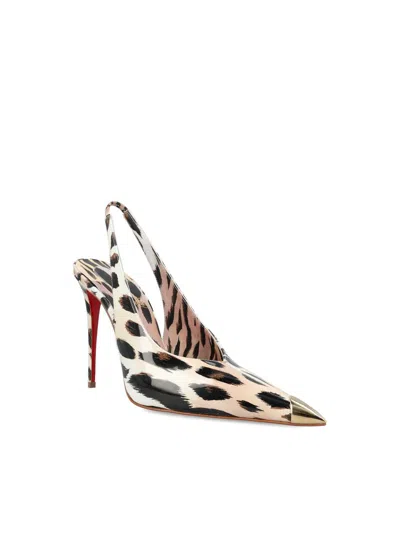 Christian Louboutin 'wild' Animal Print Cap Toe Pump In Vintage Rose
