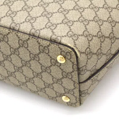Pre-owned Gucci Gg Plus Khaki Pink Red Color Gg Supreme Tote Bag () In Khaki, Pink, Red Color