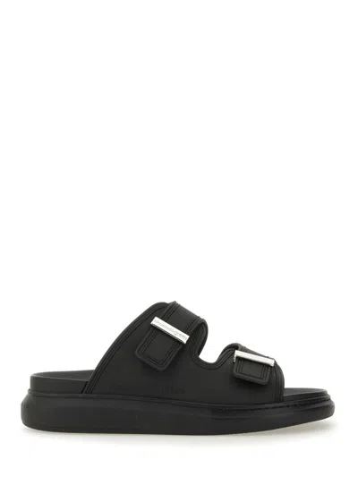 Alexander Mcqueen Alexander Mc Queen Hybrid Double Buckle Black Sandals In Black