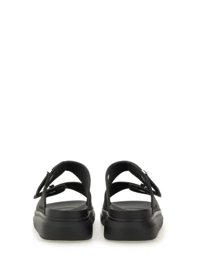 Alexander Mcqueen Alexander Mc Queen Hybrid Double Buckle Black Sandals In Black