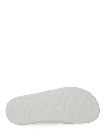 Alexander Mcqueen Hybrid Double-strap Rubber Slides In Cream
