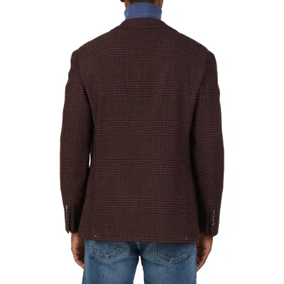 Brunello Cucinelli Tartan Wool Jacket In Red