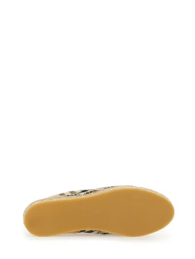 Burberry Canvas Check Pattern Espadrilles With Round Toe In Multicolor