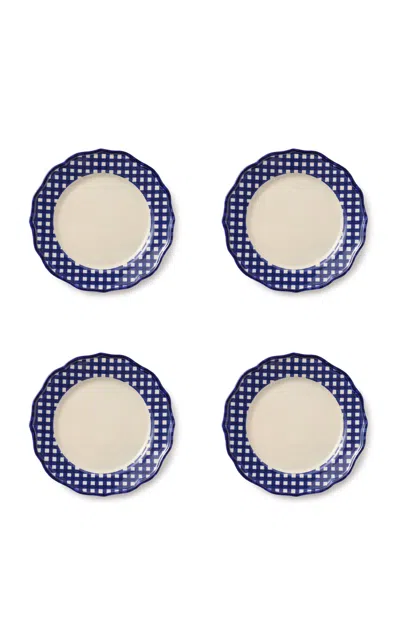 Maison Madison Set-of-four Beatrix Side Plate In Blue