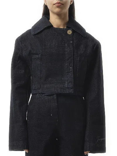 Jacquemus Marino Denim Jacket In Blue