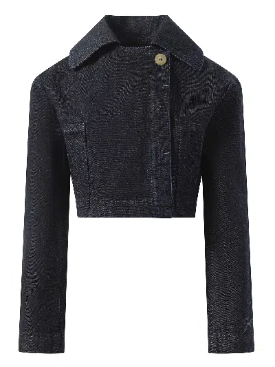 Jacquemus Marino Denim Jacket In Blue